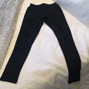 Black Leggings with Rips